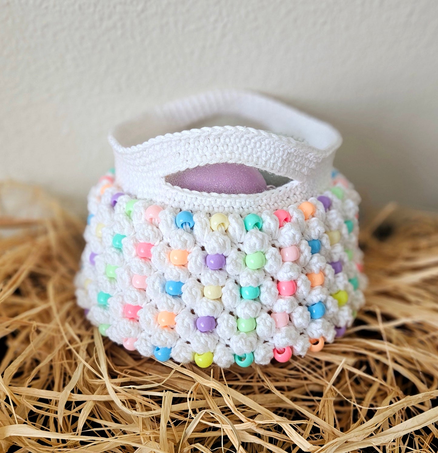 Beaded Easter Basket PDF Crochet Pattern