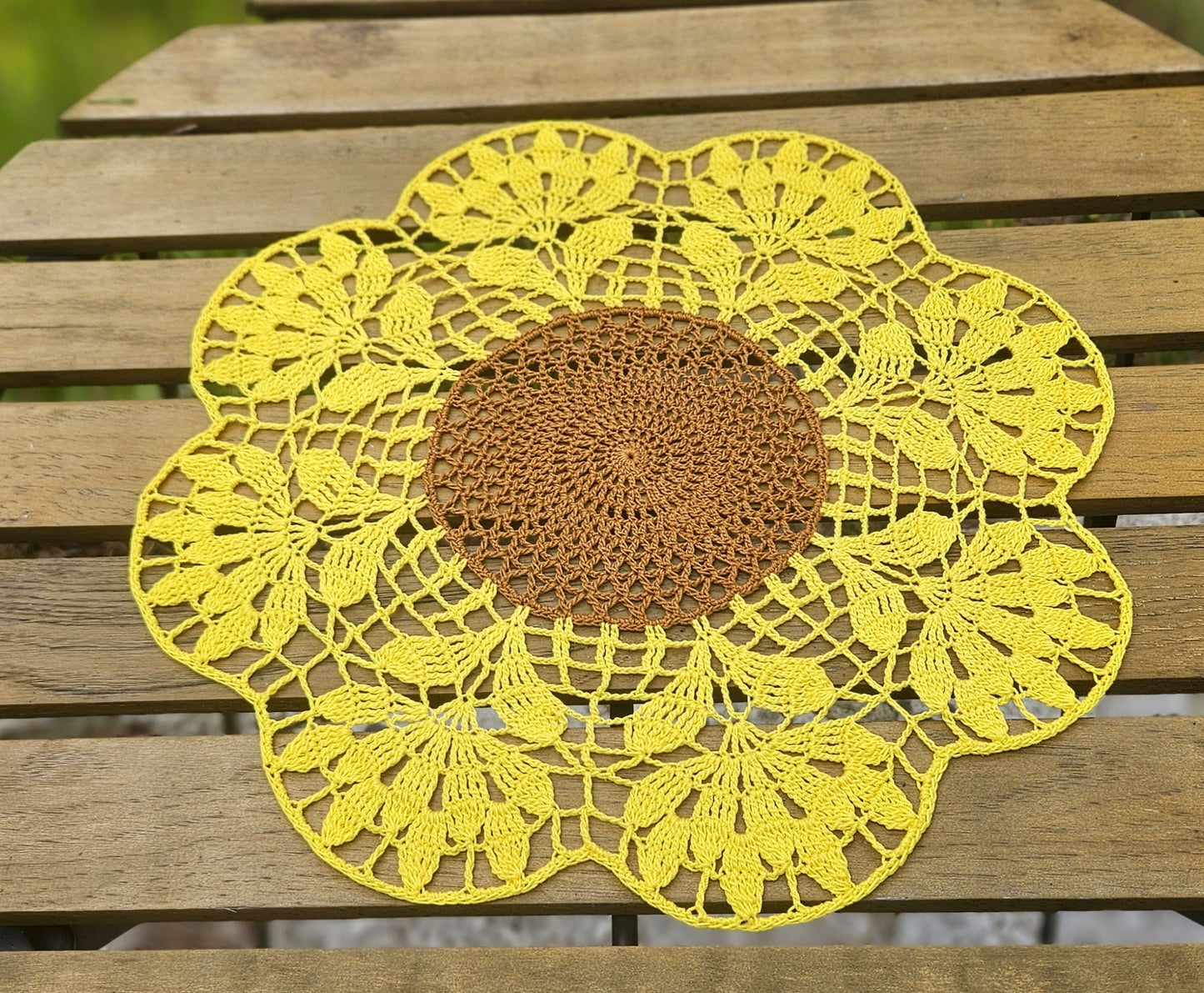 Sunflower Doily PDF Crochet Pattern