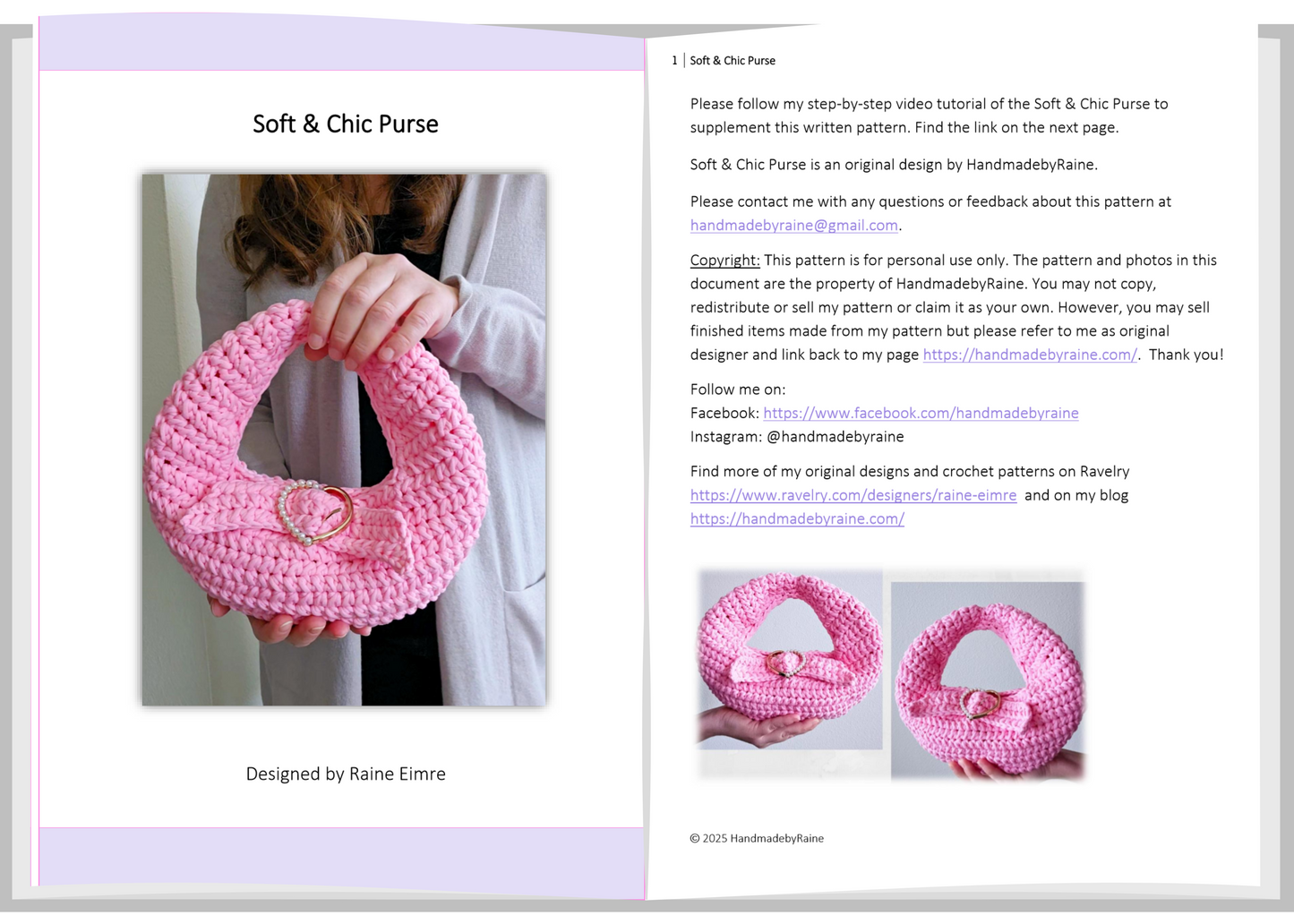 Soft & Chic Purse PDF Crochet Pattern