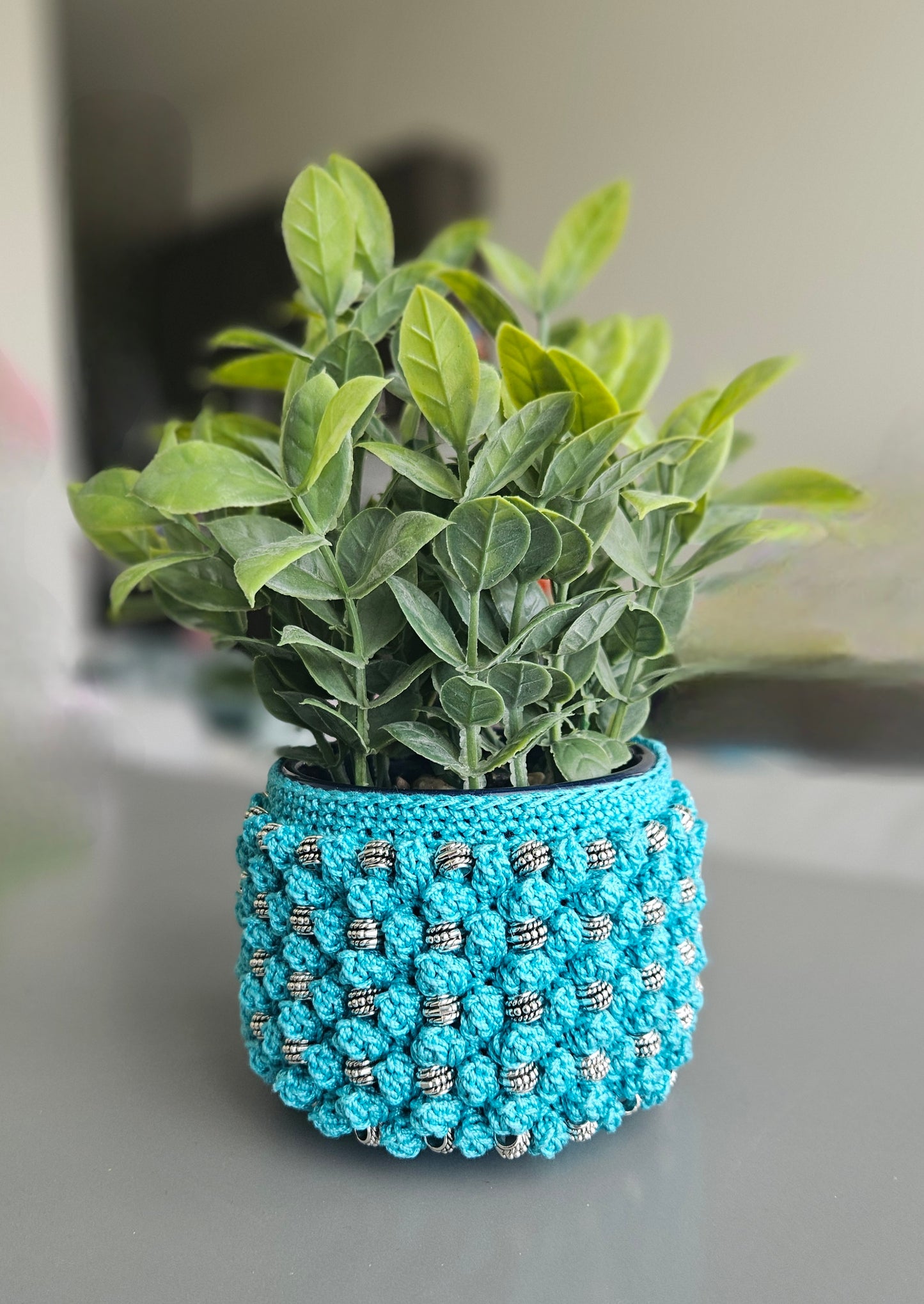 Beads and Popcorn Cozy PDF Crochet Pattern