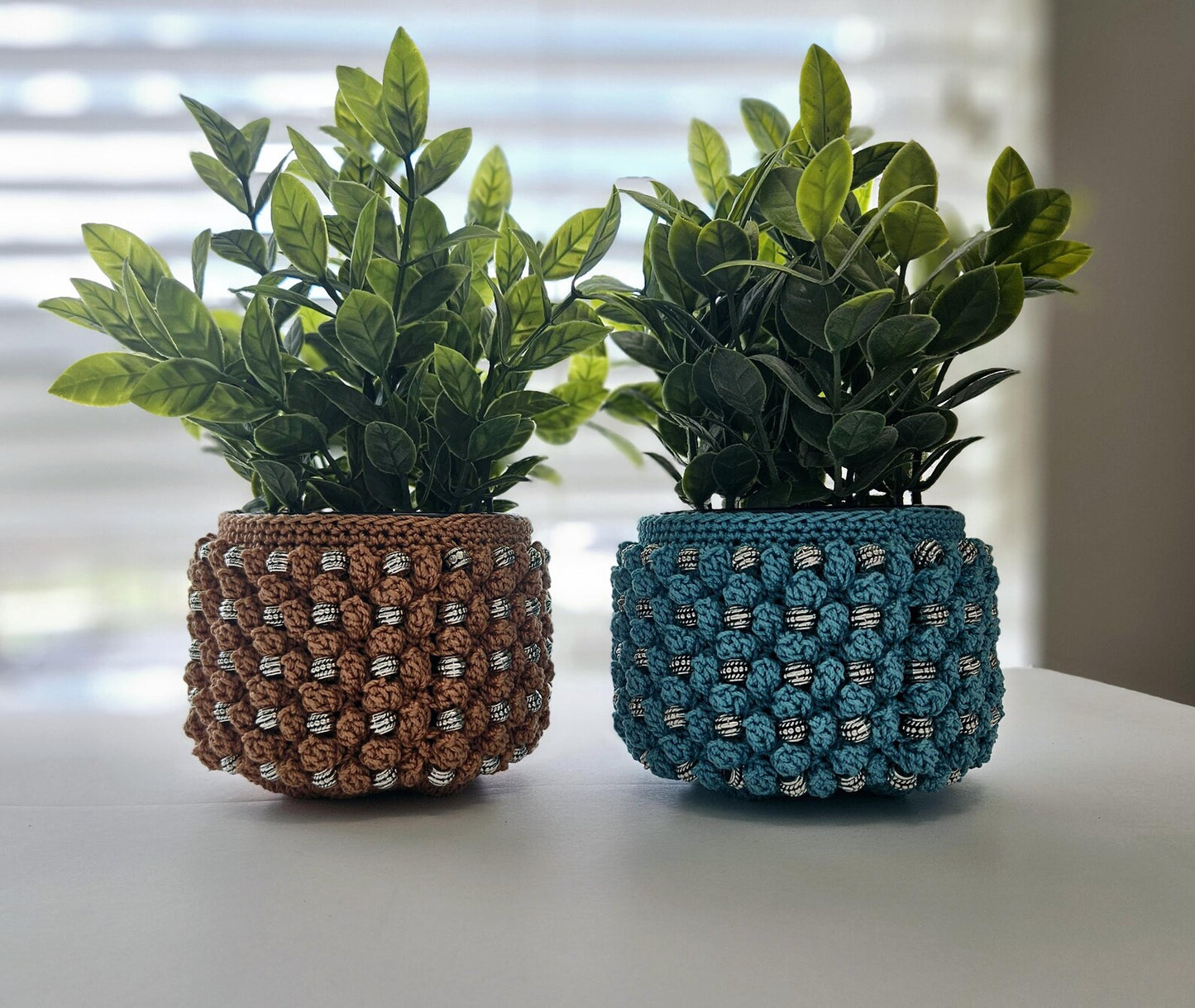Beads and Popcorn Cozy PDF Crochet Pattern