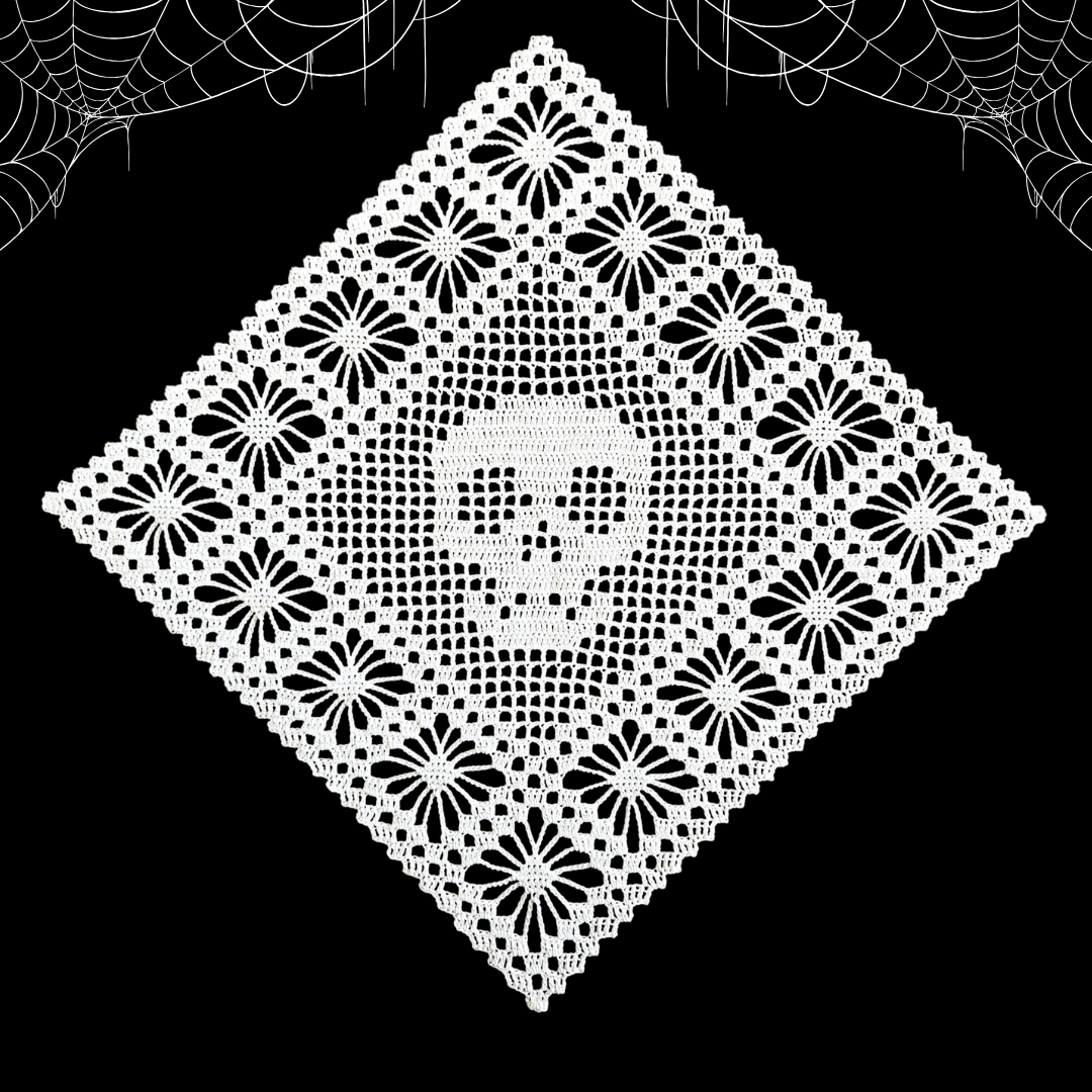 Skull and Spider Doily PDF Crochet Pattern