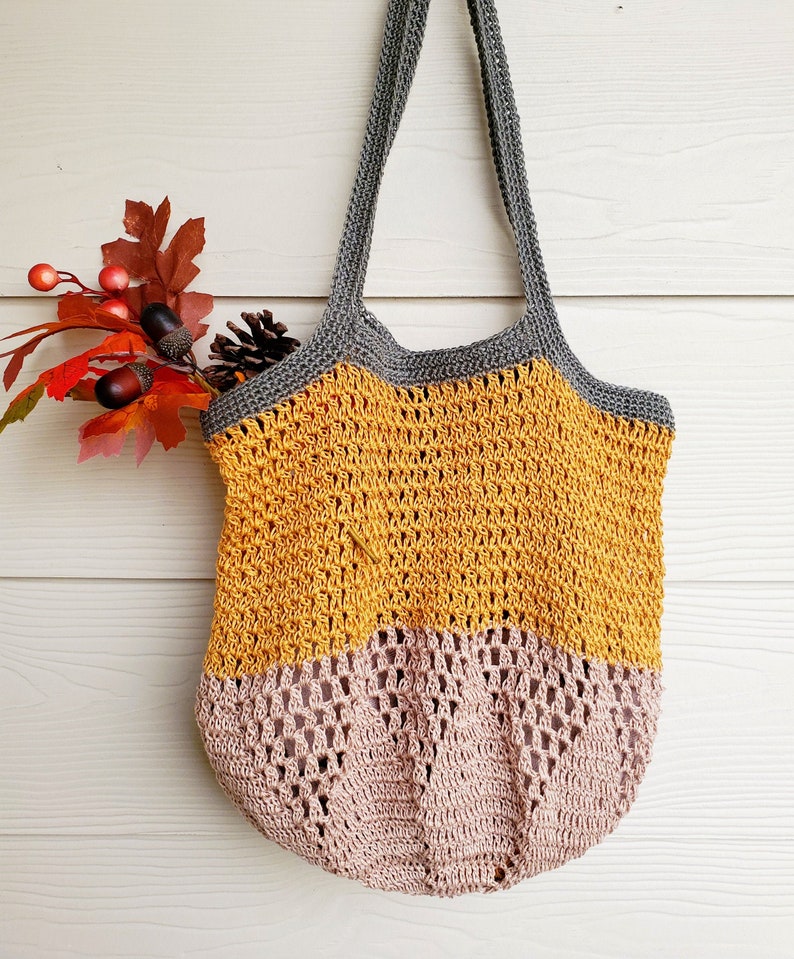 Acorn Market Bag PDF Crochet Pattern