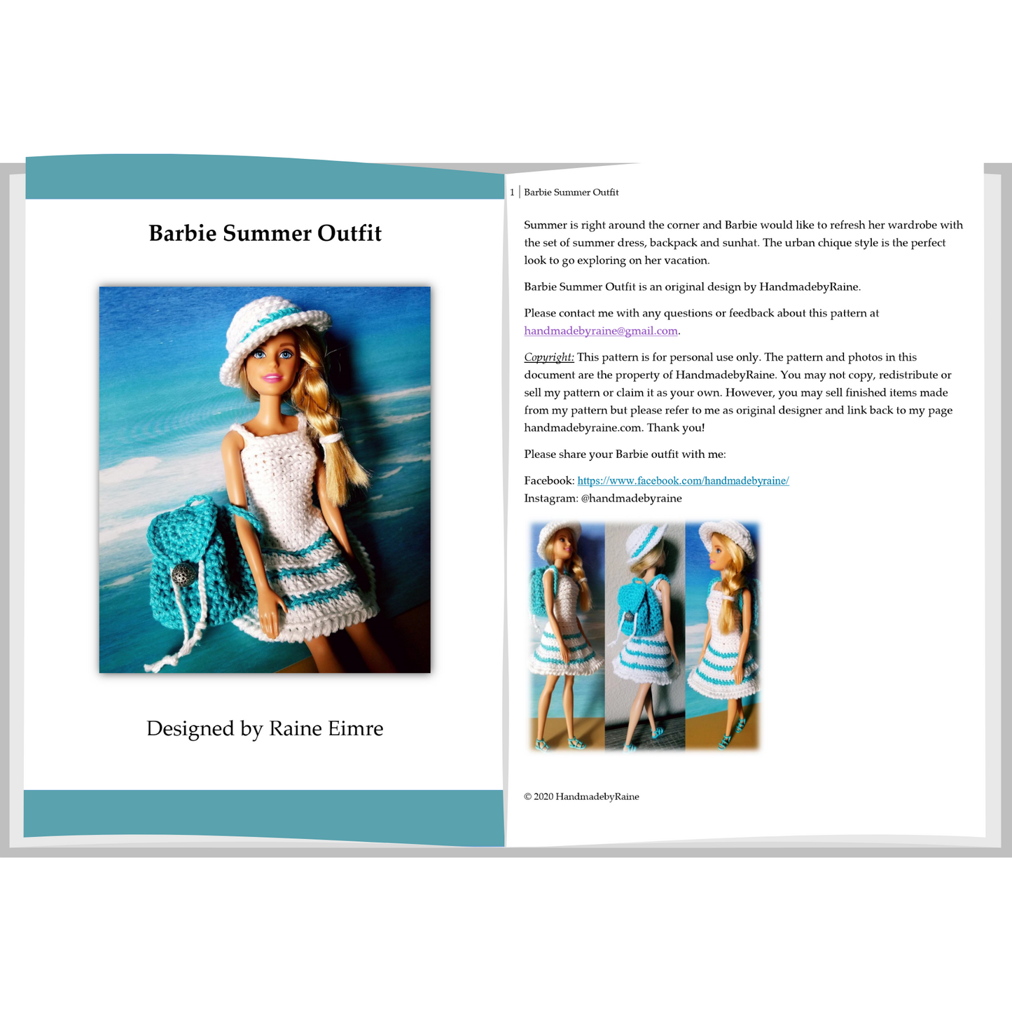 Barbie Summer Outfit PDF Crochet Pattern