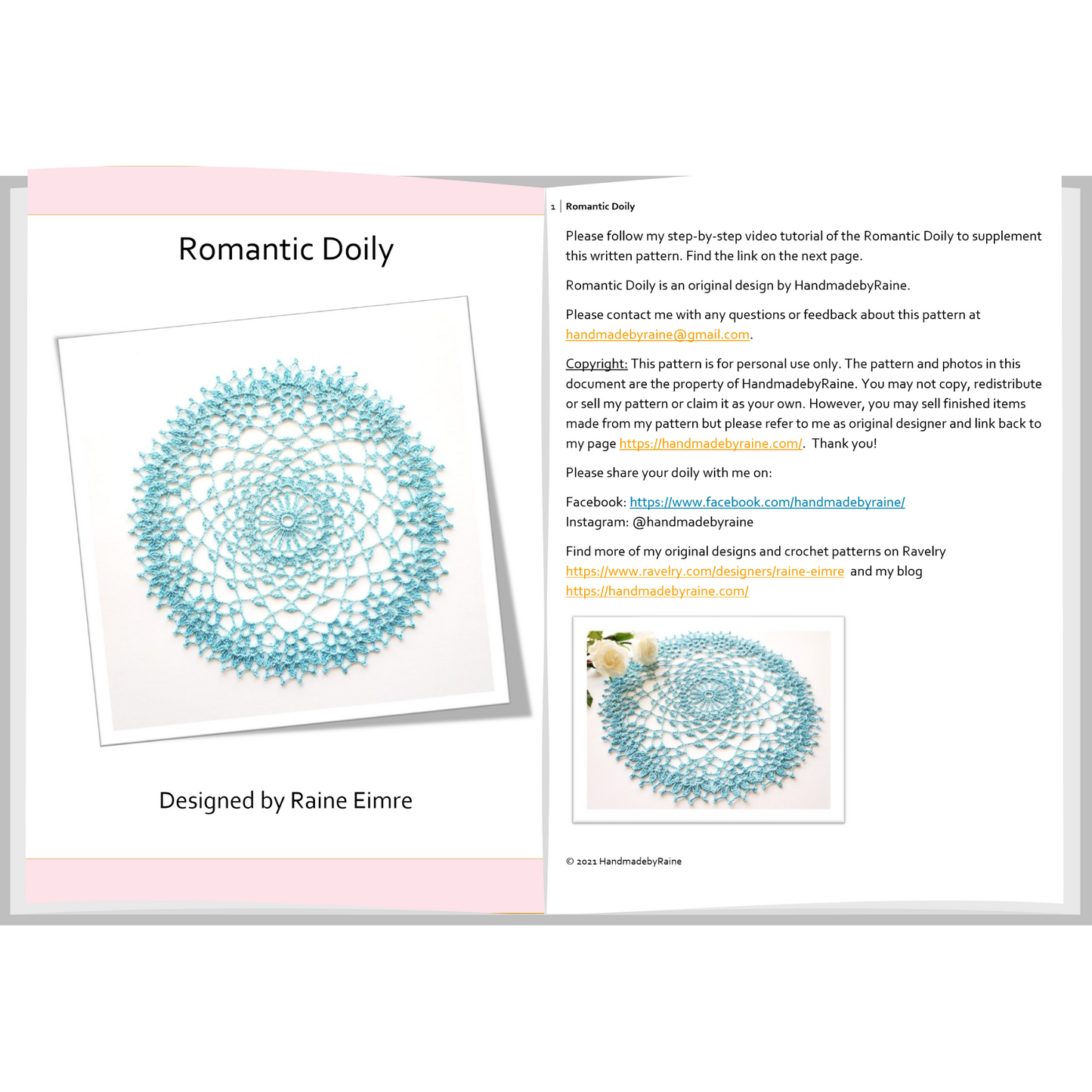 Romantic Doily PDF Crochet Pattern