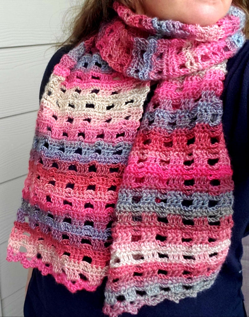 Soft Trellis Scarf PDF Crochet Pattern