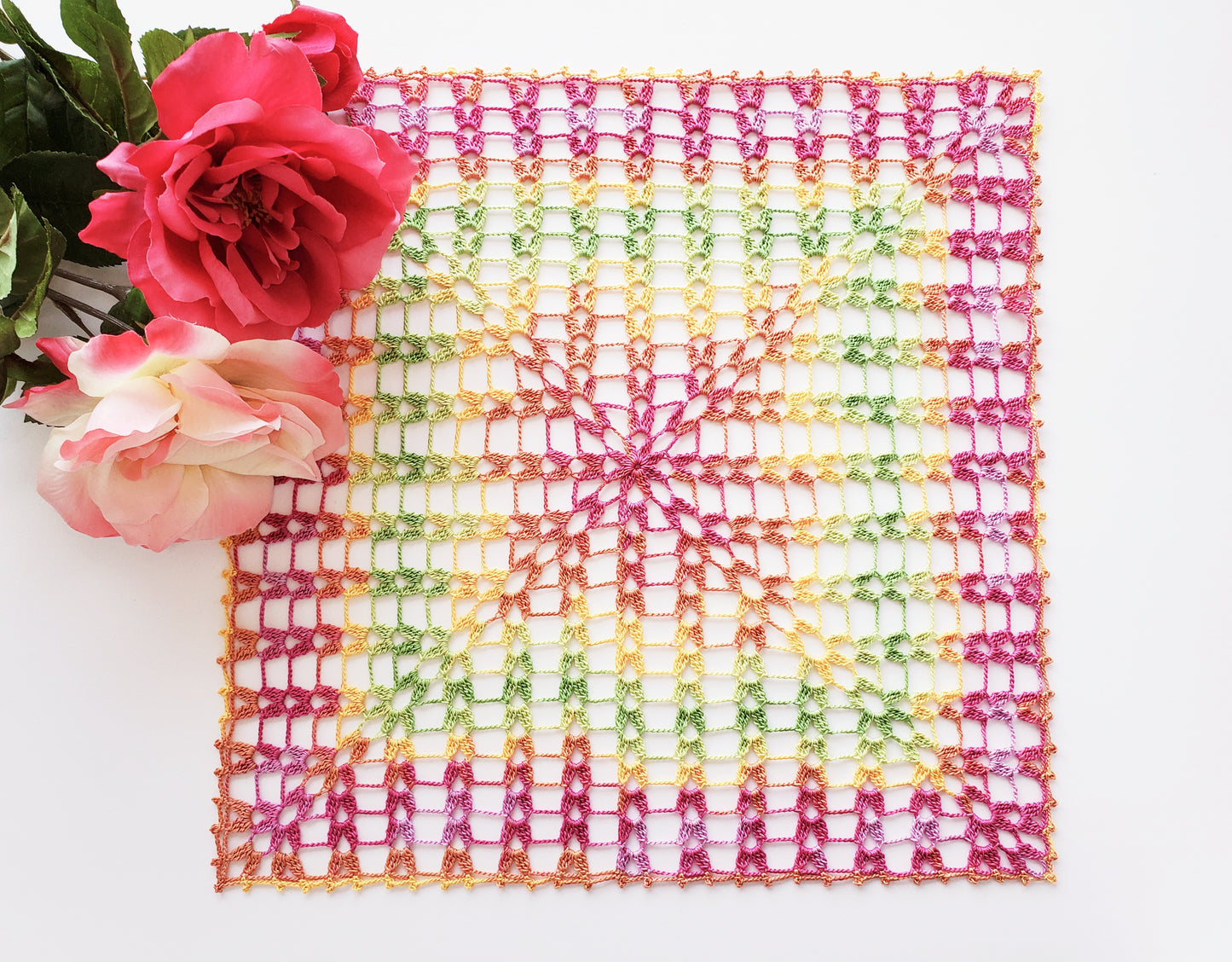 Easter Square Doily PDF Crochet Pattern