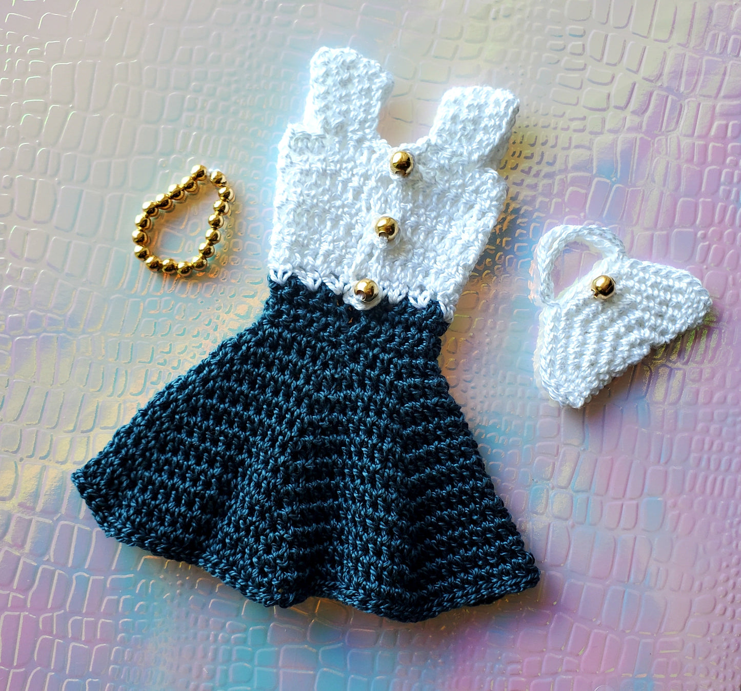 Barbie Skirt Dress and Purse PDF crochet pattern