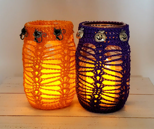 Spiderweb Jar Cover PDF Crochet Pattern