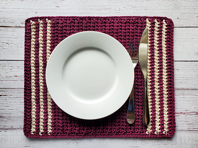 Crossed Stitch Placemat PDF Crochet Pattern