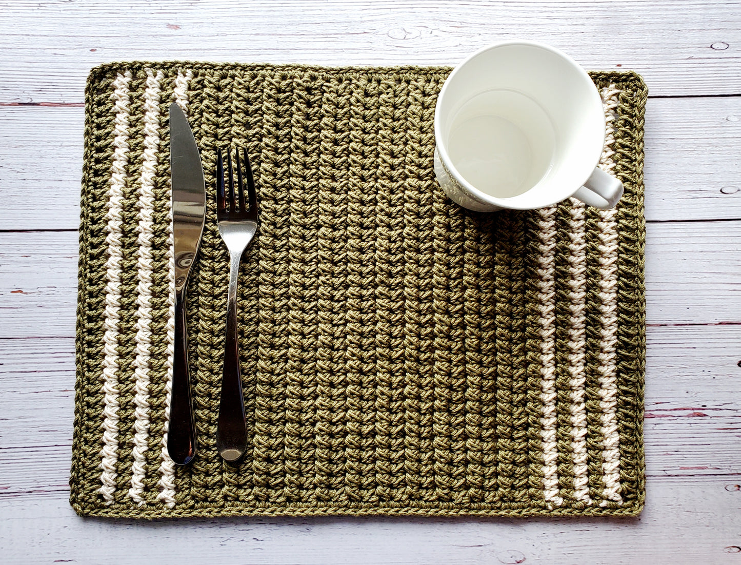 Crossed Stitch Placemat PDF Crochet Pattern