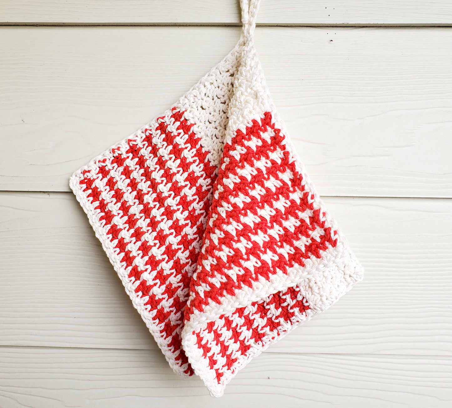 Houndstooth Dish Towel PDF Crochet Pattern