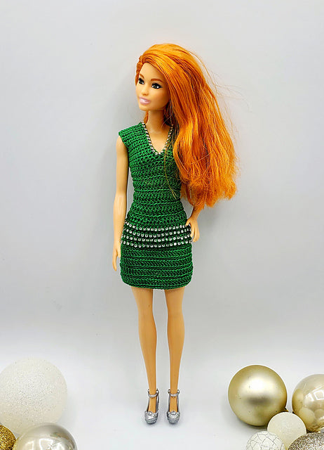 Barbie Holiday Dress PDF crochet pattern