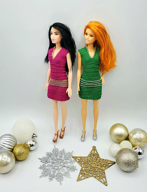 Barbie Holiday Dress PDF crochet pattern