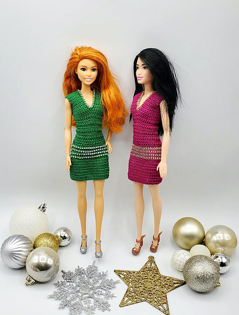 Barbie Holiday Dress PDF crochet pattern