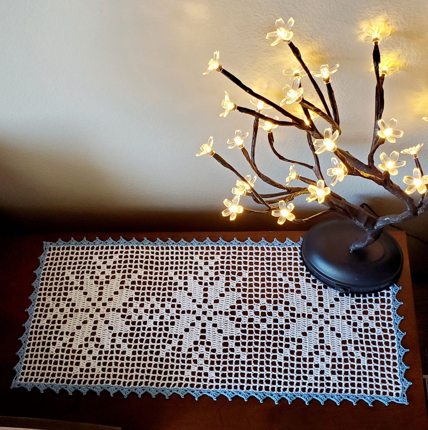 Snowflake Table Runner PDF Crochet Pattern