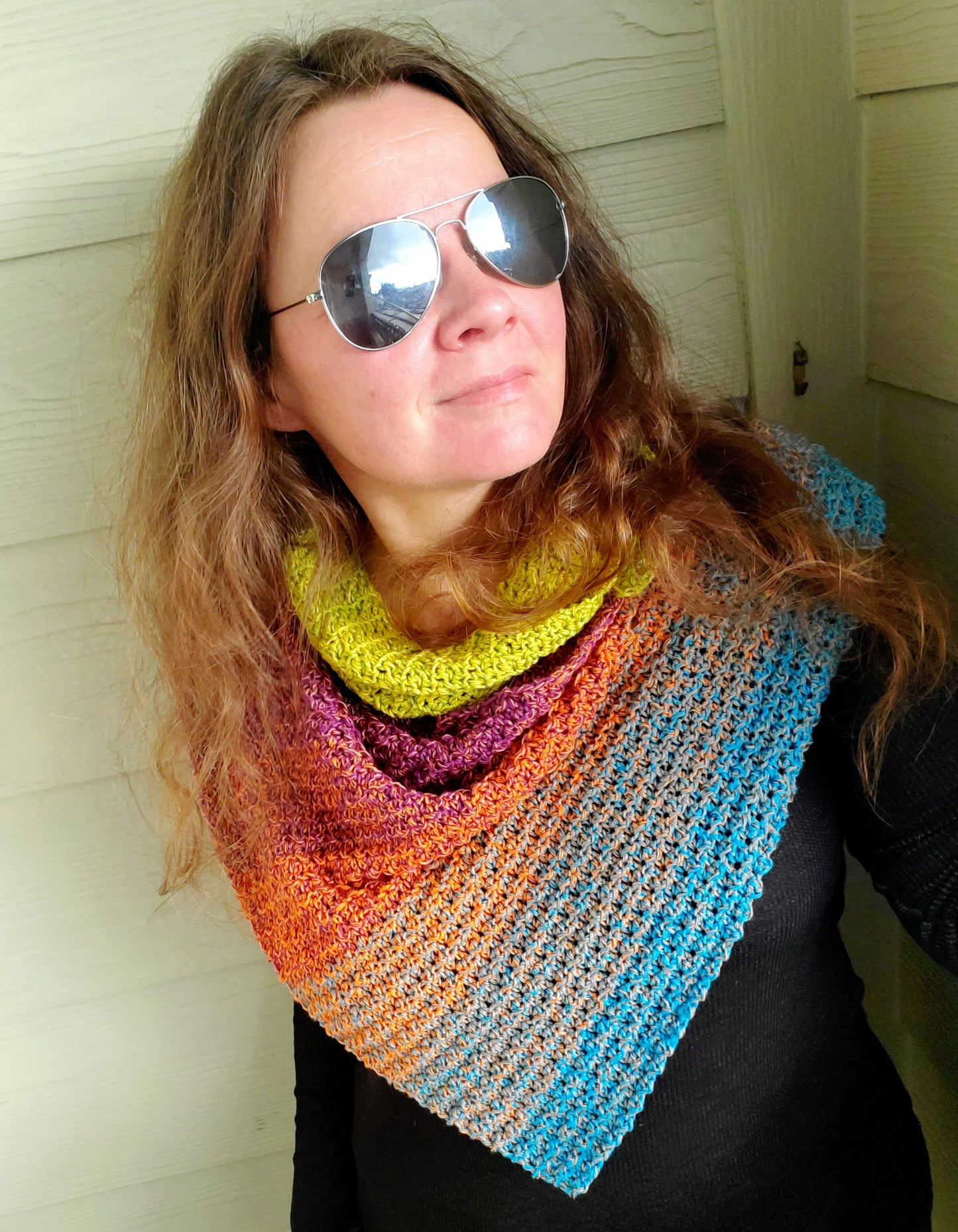 Rainbow Shawl PDF Crochet Pattern