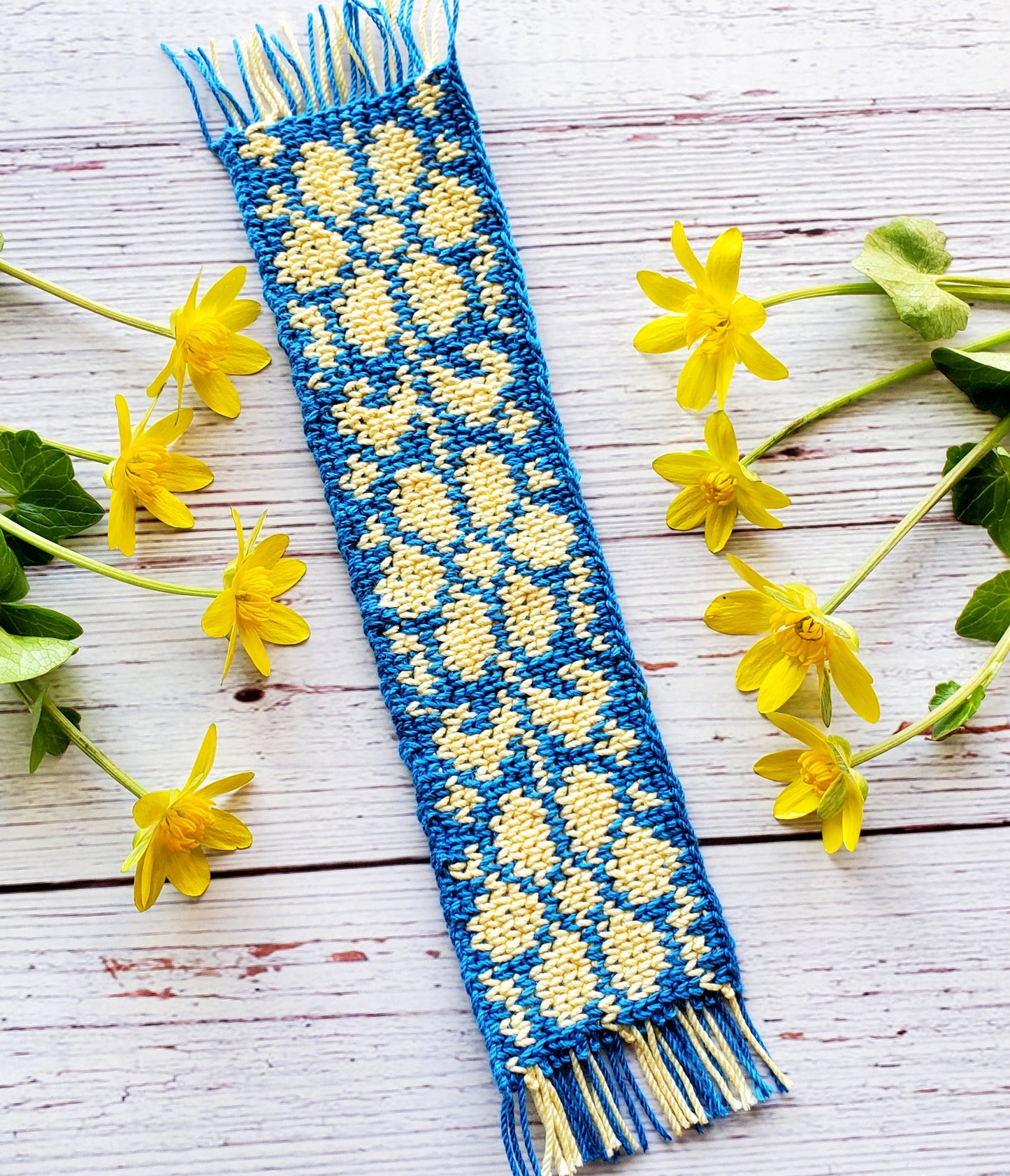 Ukraine Flower Bookmark PDF pattern