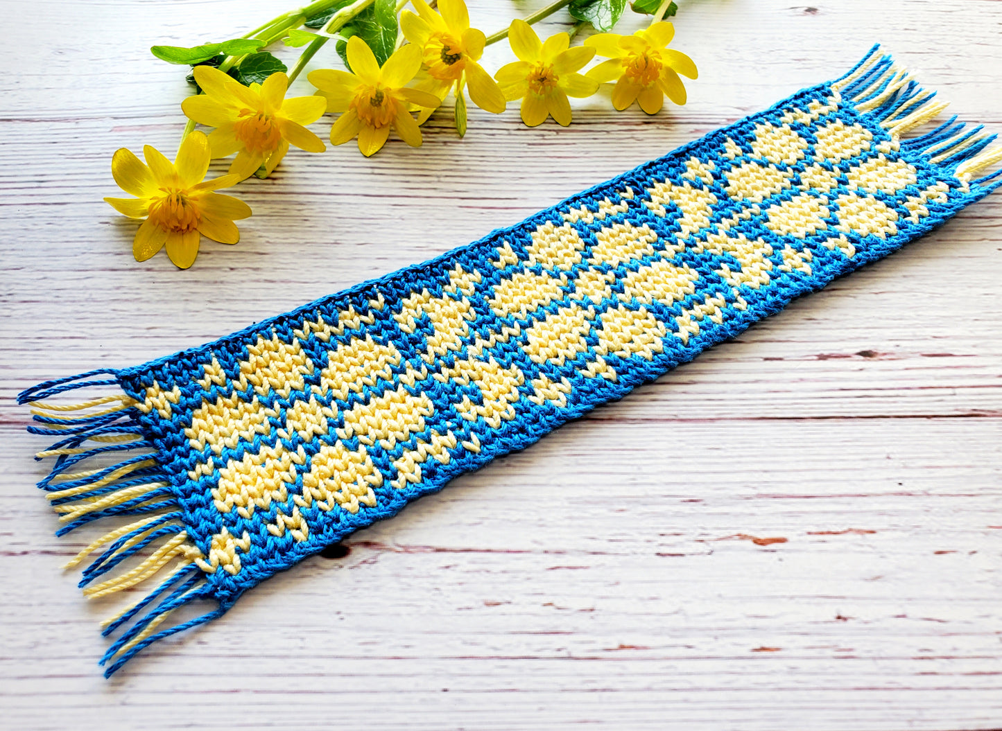 Ukraine Flower Bookmark PDF pattern