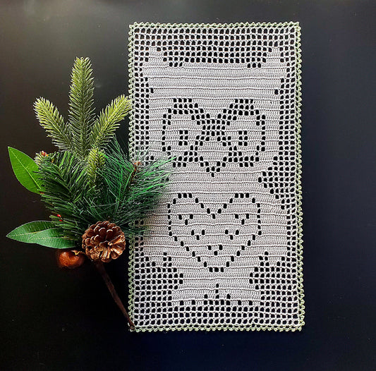 Owl Table Runner PDF Crochet Pattern