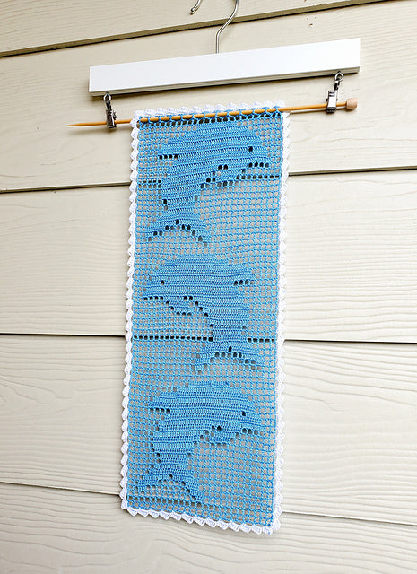 Dolphin Table Runner PDF Crochet Pattern