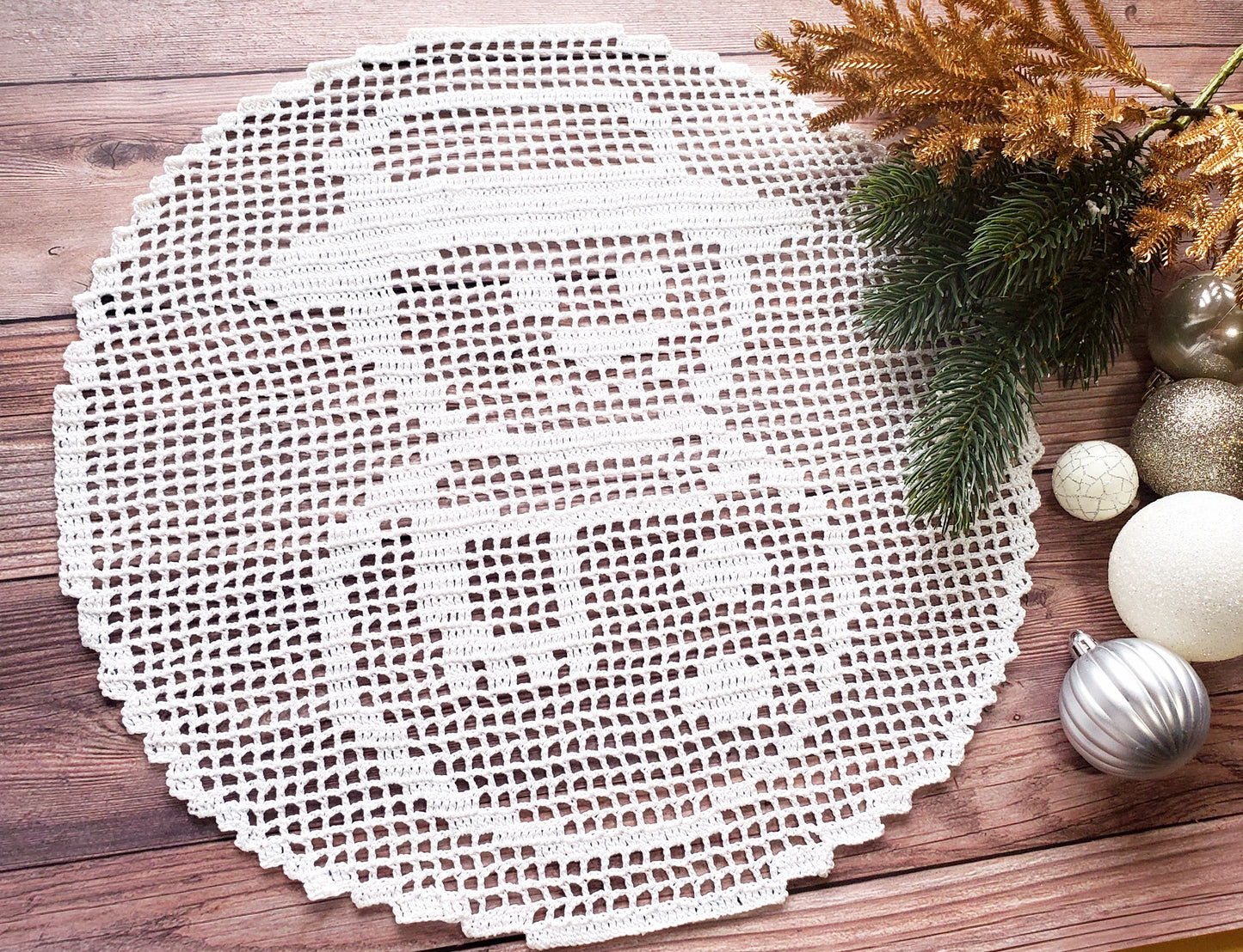 Snowman Doily PDF Crochet Pattern