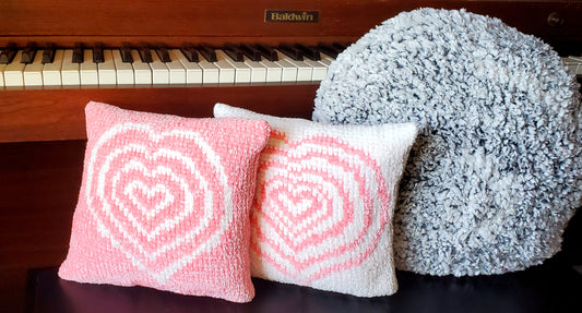 Radiating Heart Pillow PDF Crochet Pattern