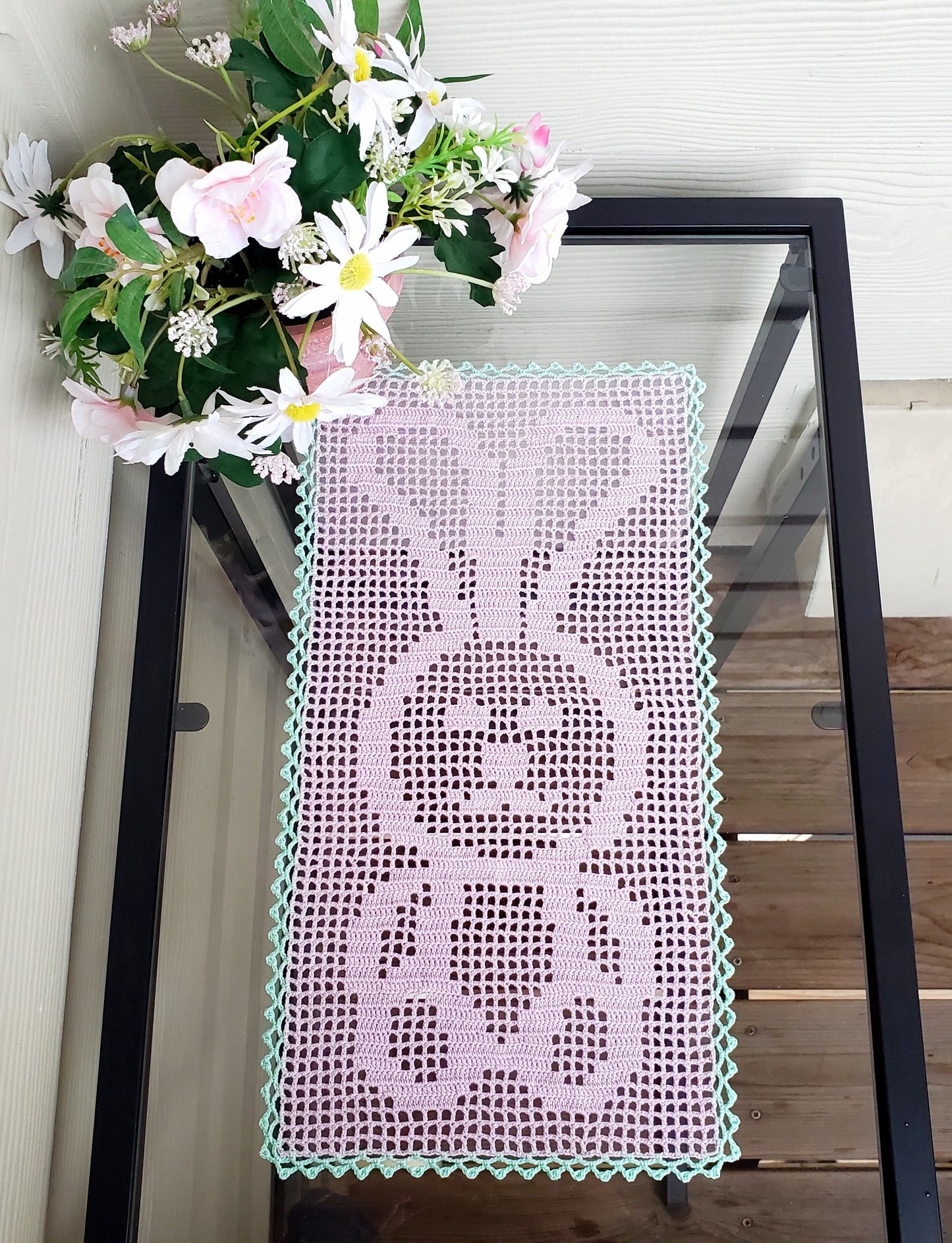 Bunny Table Runner PDF Crochet Pattern