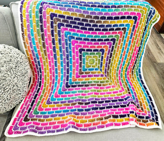 Stained Glass Throw PDF Crochet Pattern