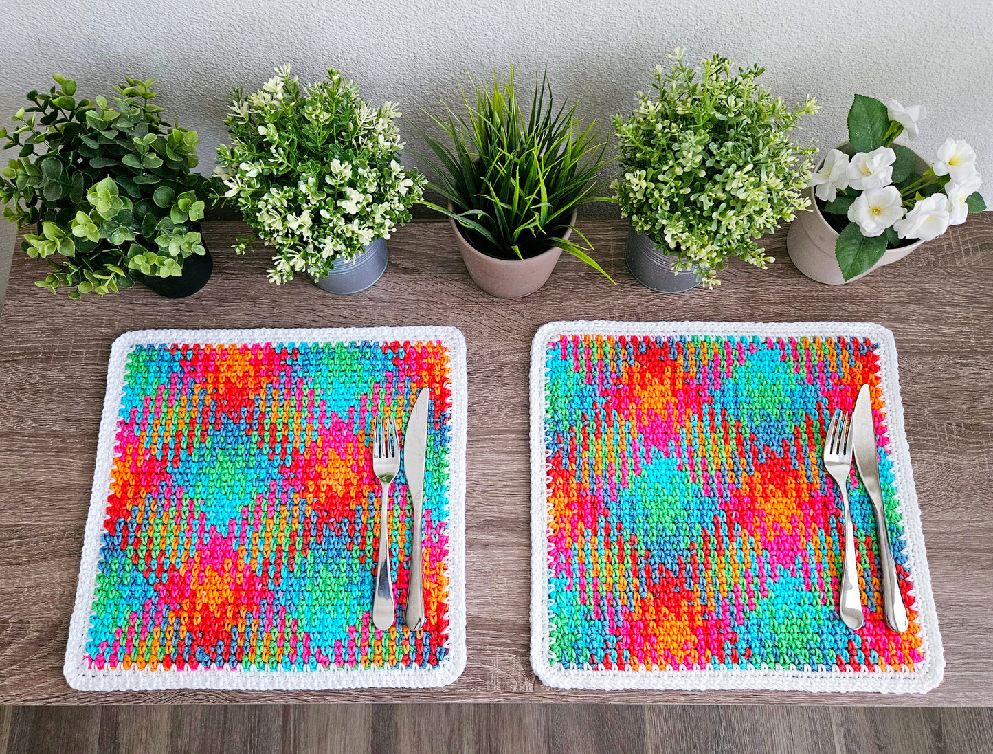 Plaid Placemat PDF Crochet Pattern