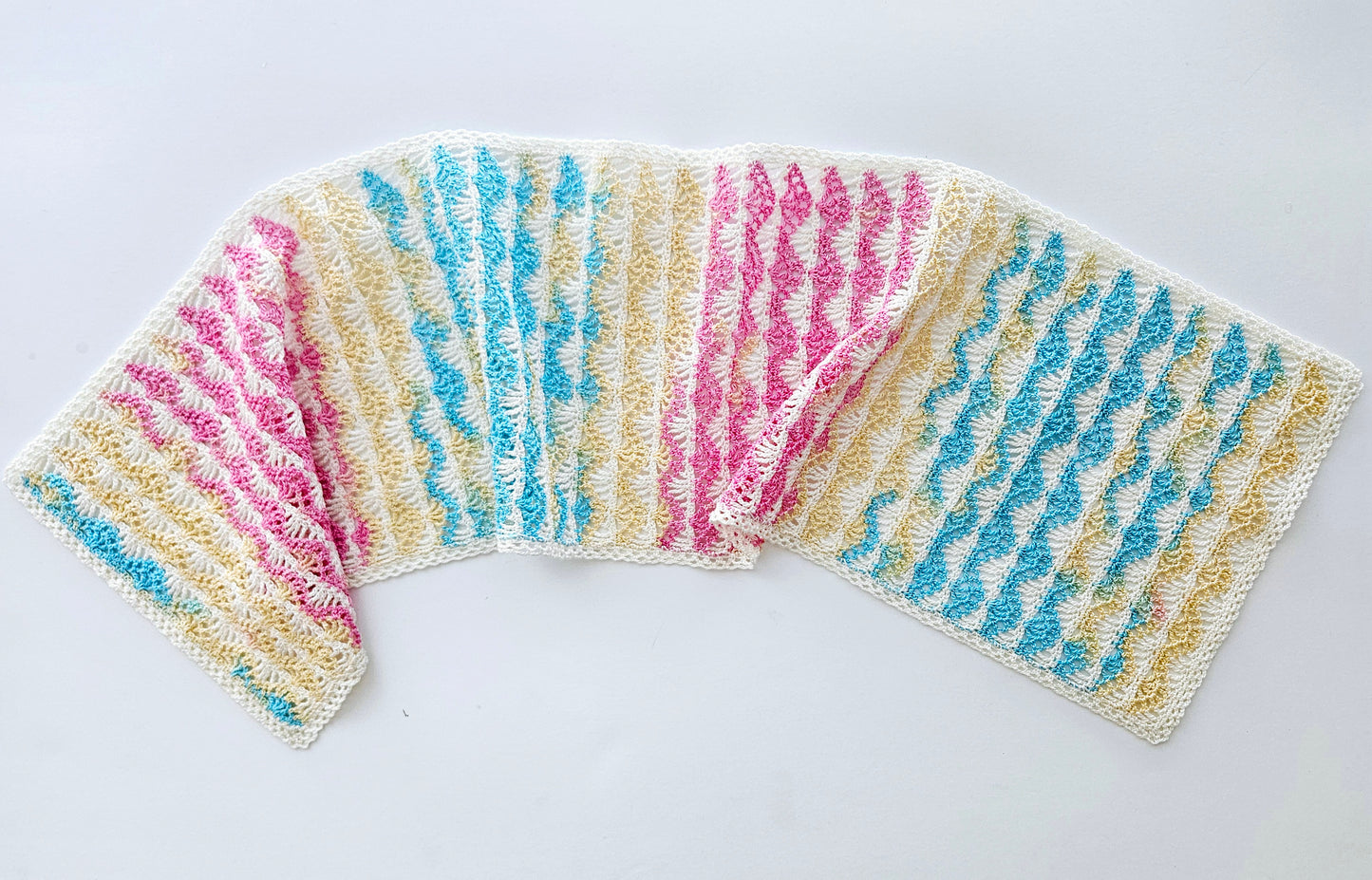 Ripple Waves Table Runner PDF Crochet Pattern