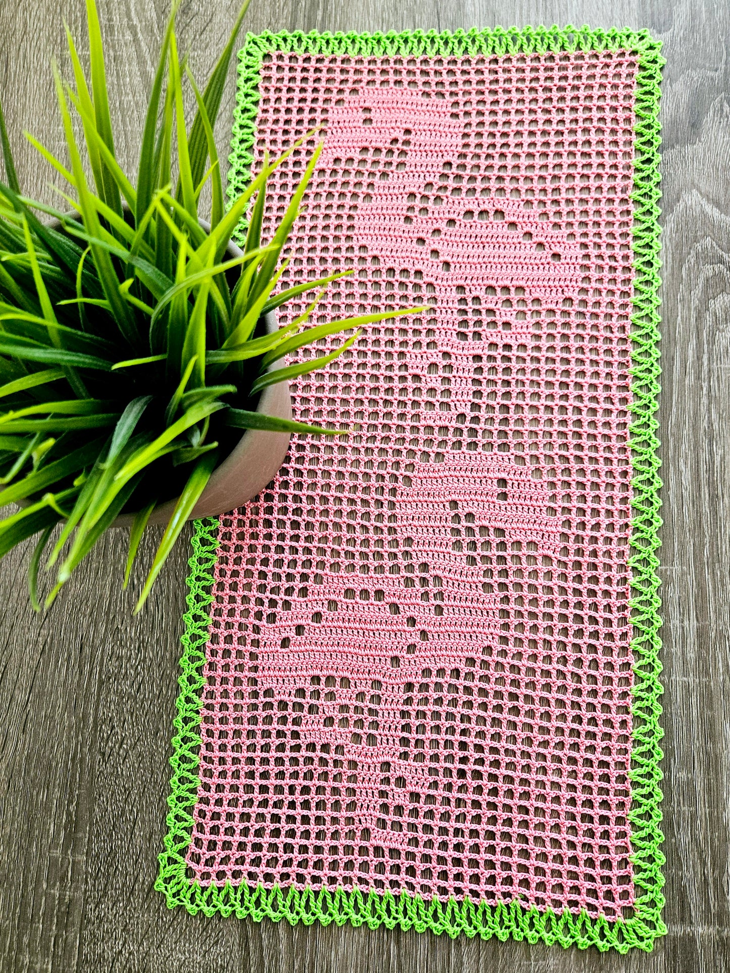 Flamingo Table Runner PDF Crochet Pattern