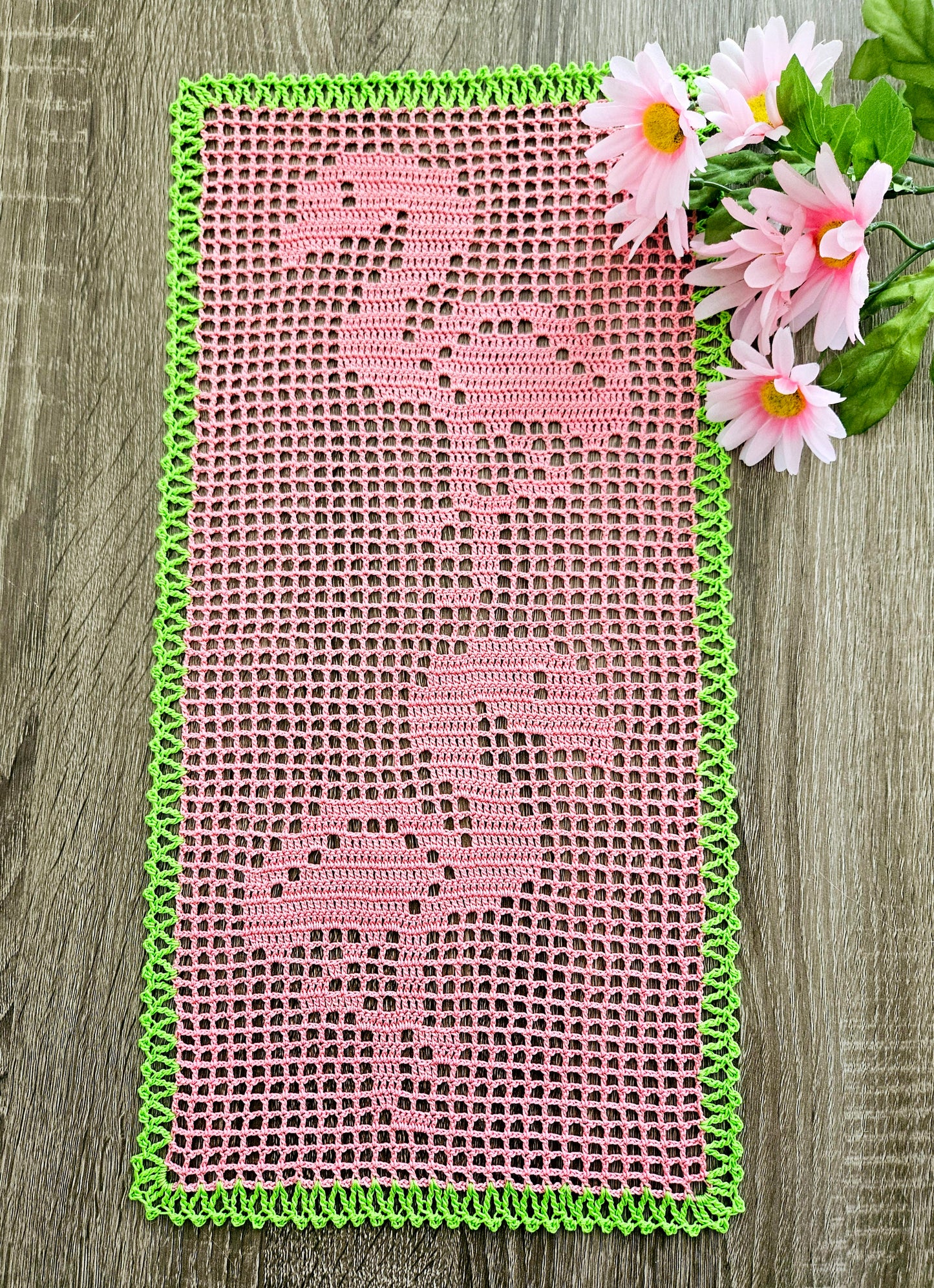 Flamingo Table Runner PDF Crochet Pattern