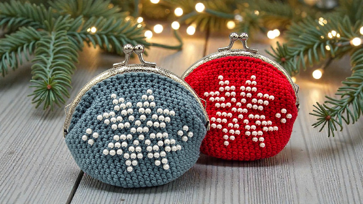 Snowflake Coin Purse PDF Crochet Pattern