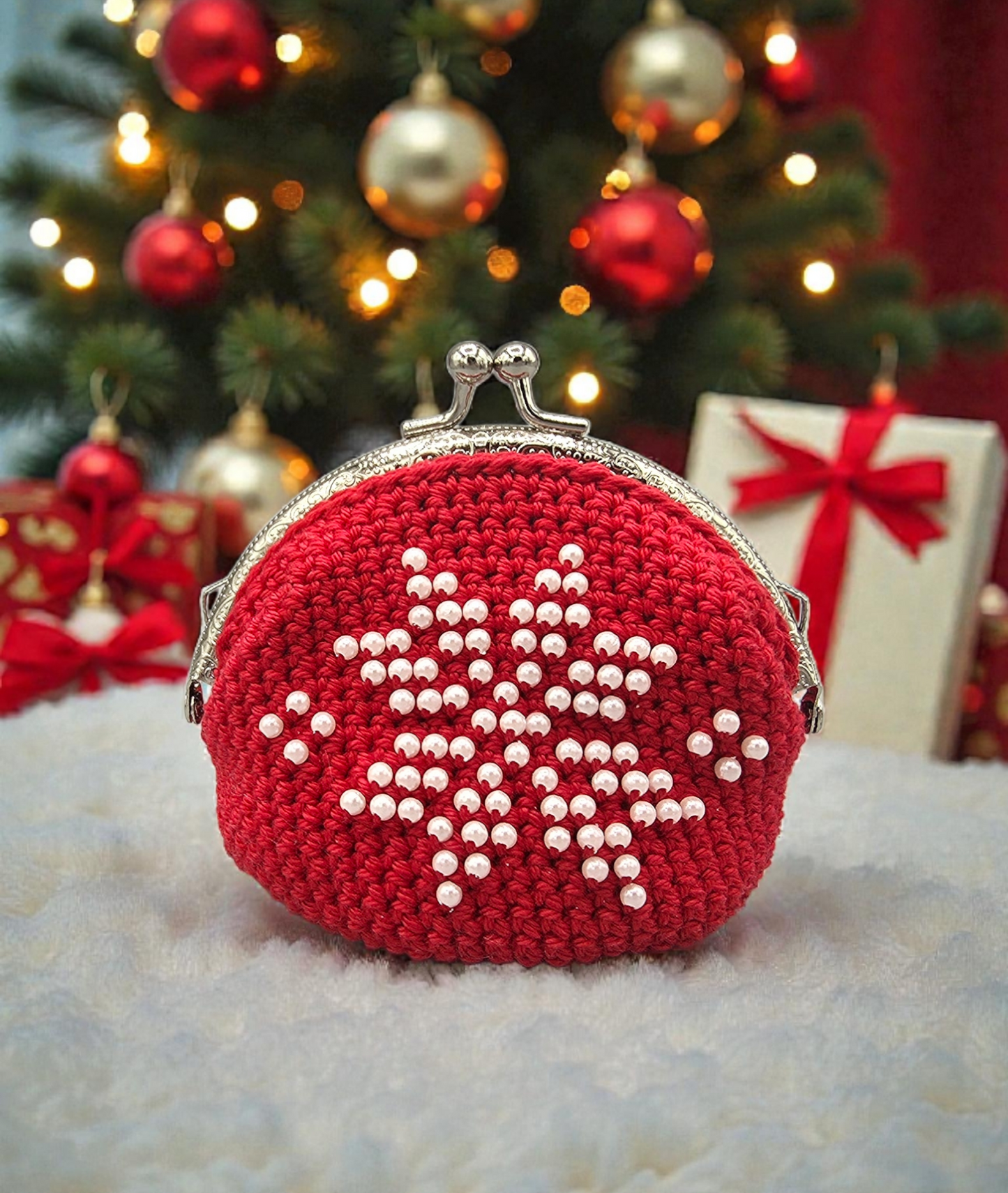 Snowflake Coin Purse PDF Crochet Pattern