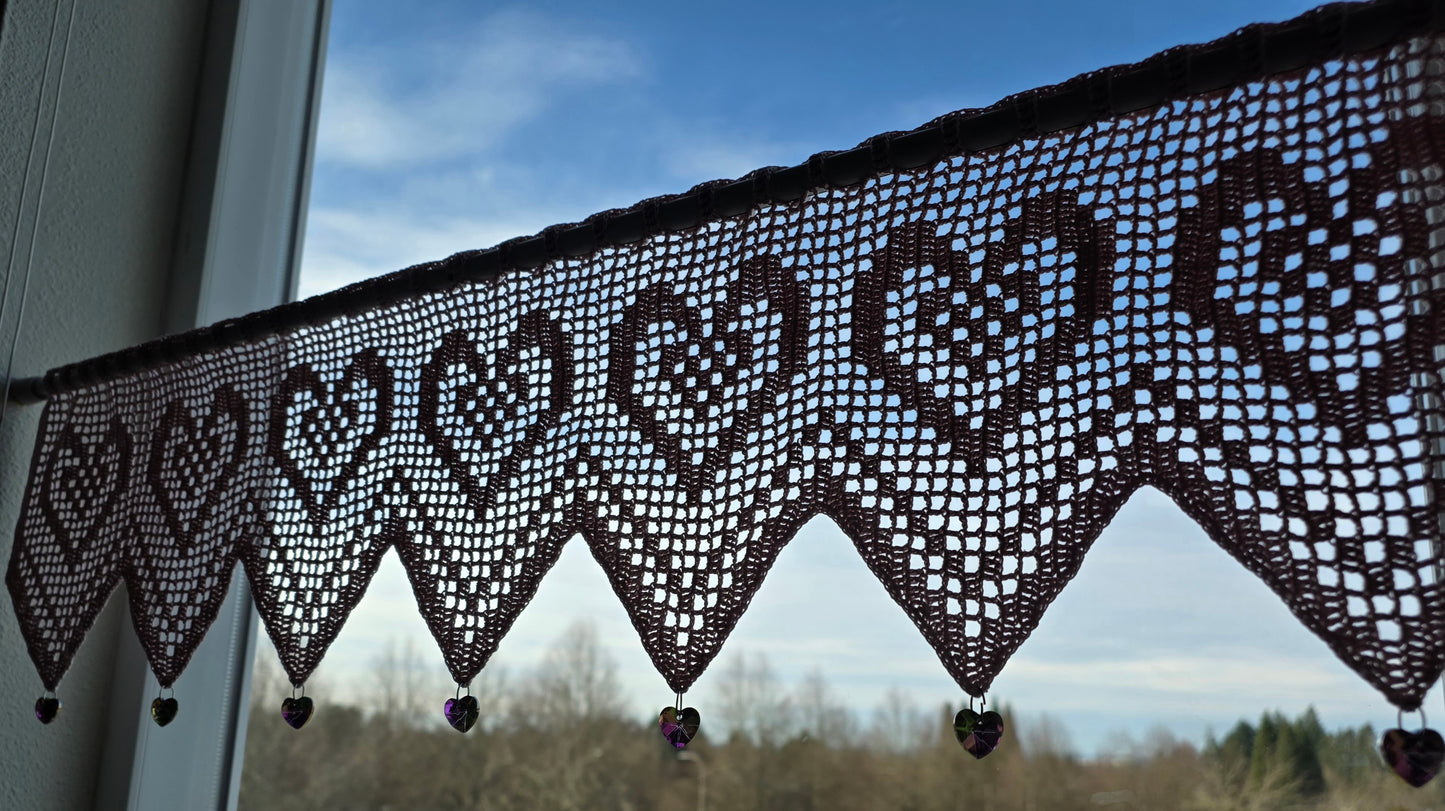 Heartstrings Curtain PDF Crochet Pattern