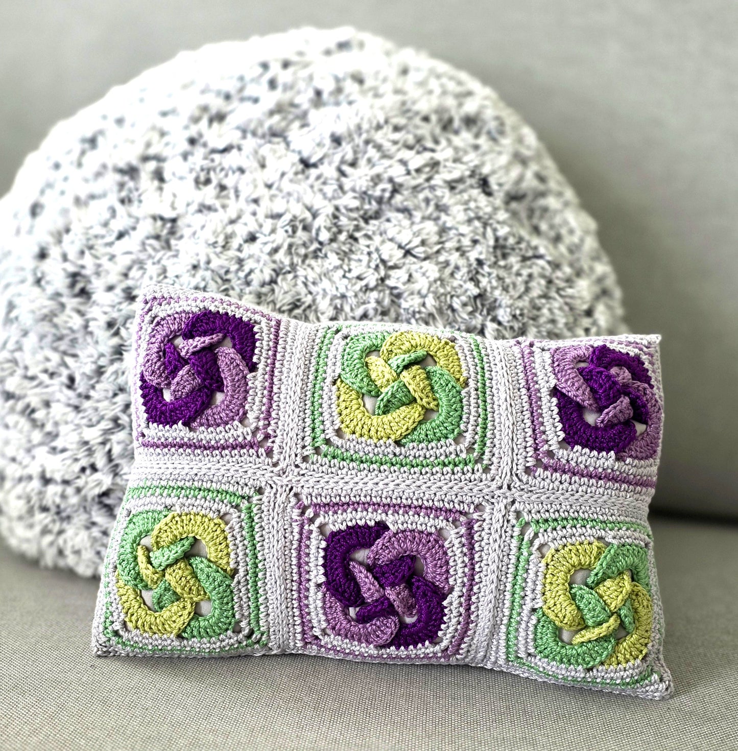 Celtic Knot Pillow PDF Crochet Pattern