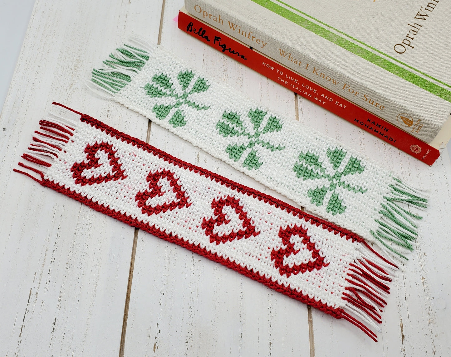 Heart and Leaf Bookmark PDF Crochet Pattern