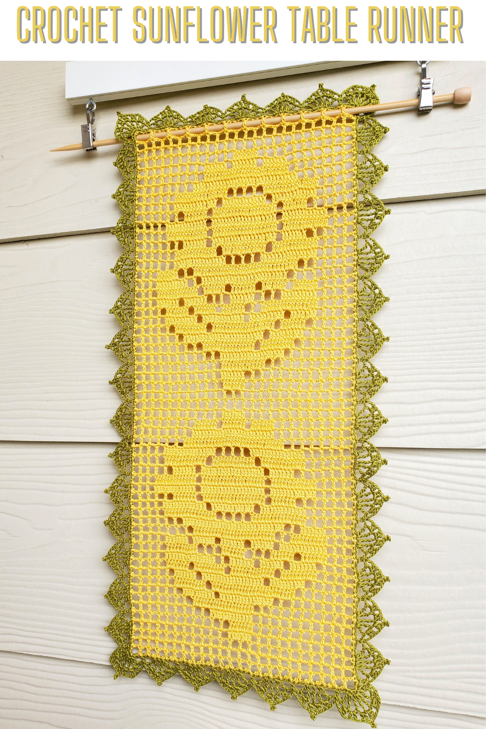 Sunflower Table Runner PDF Crochet Pattern