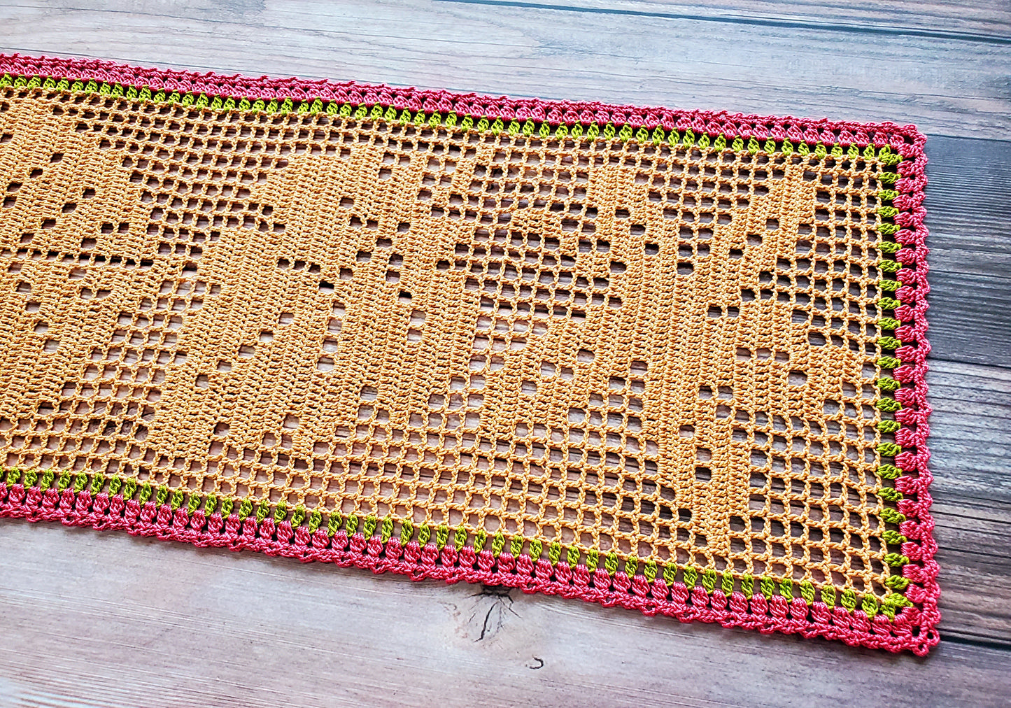 Fall Leaves Table Runner PDF crochet pattern