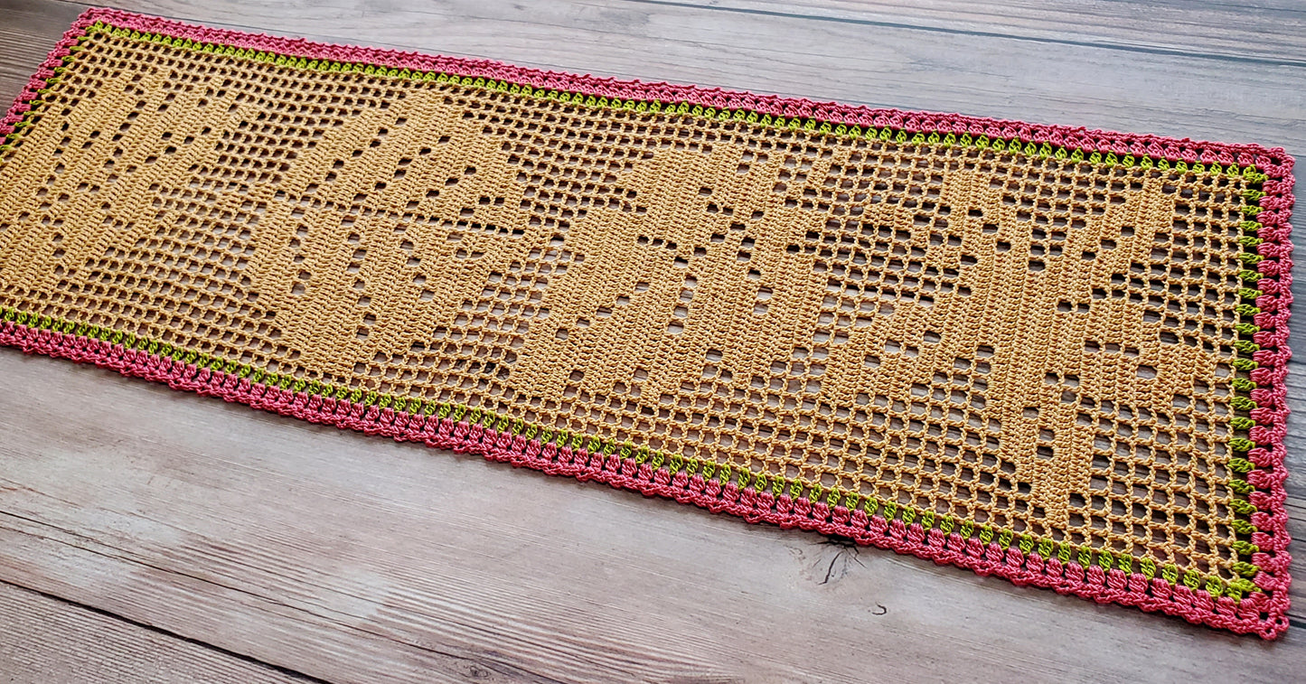 Fall Leaves Table Runner PDF crochet pattern