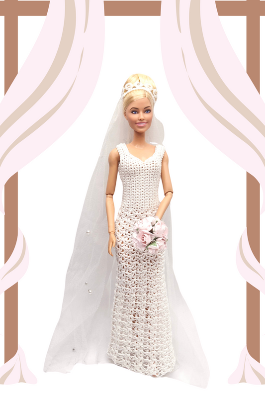 Barbie Wedding Dress PDF Crochet Pattern