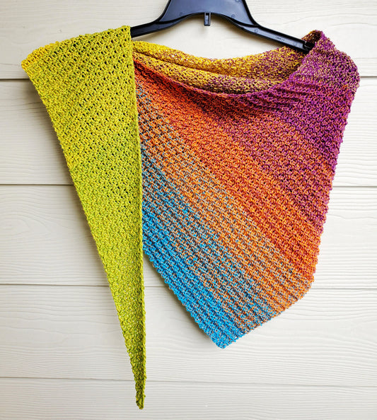 Rainbow Shawl PDF Crochet Pattern