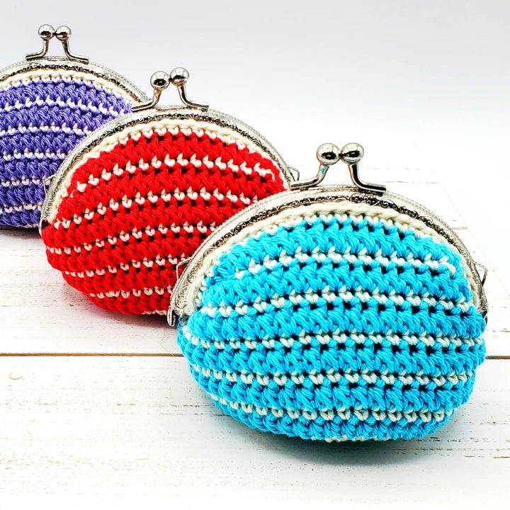 Stripy Coin Purse PDF Crochet Pattern