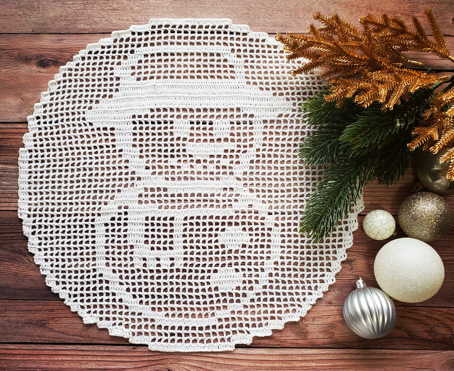 Snowman Doily PDF Crochet Pattern