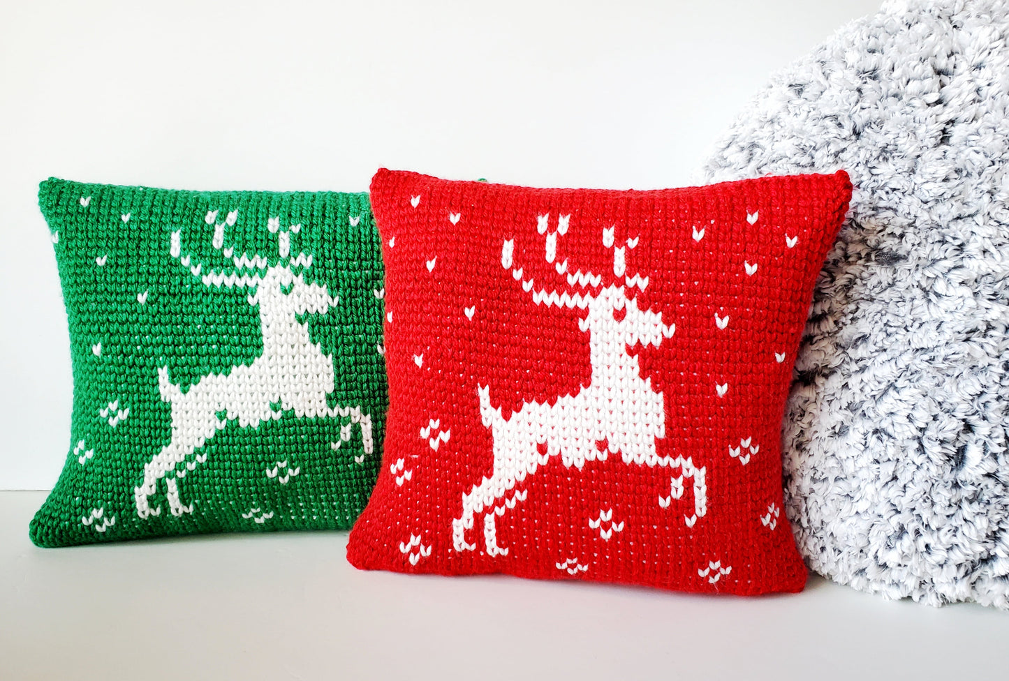 Reindeer Pillow PDF Crochet Pattern