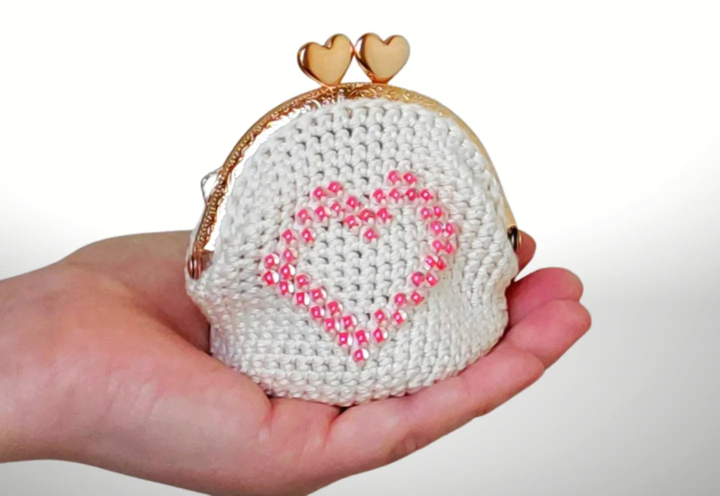 Heart Coin Purse PDF Crochet Pattern