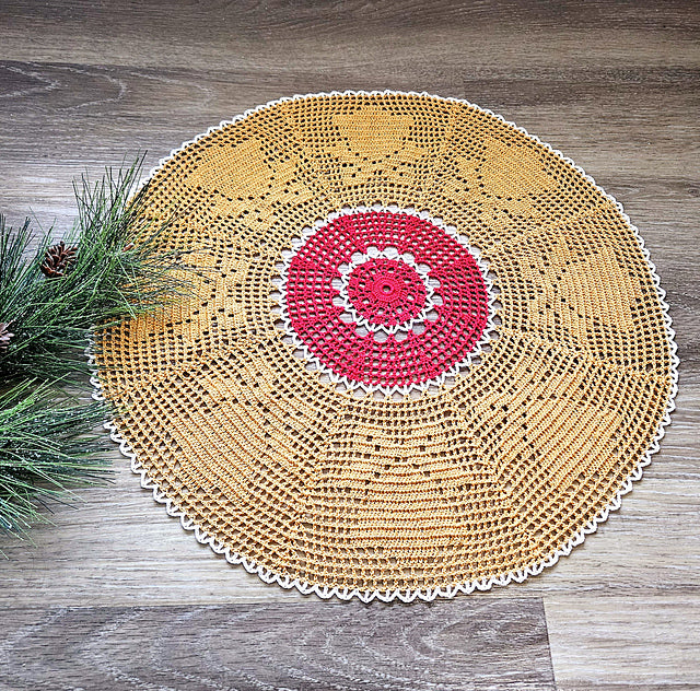 Jingle Bells Tree Skirt PDF Crochet Pattern