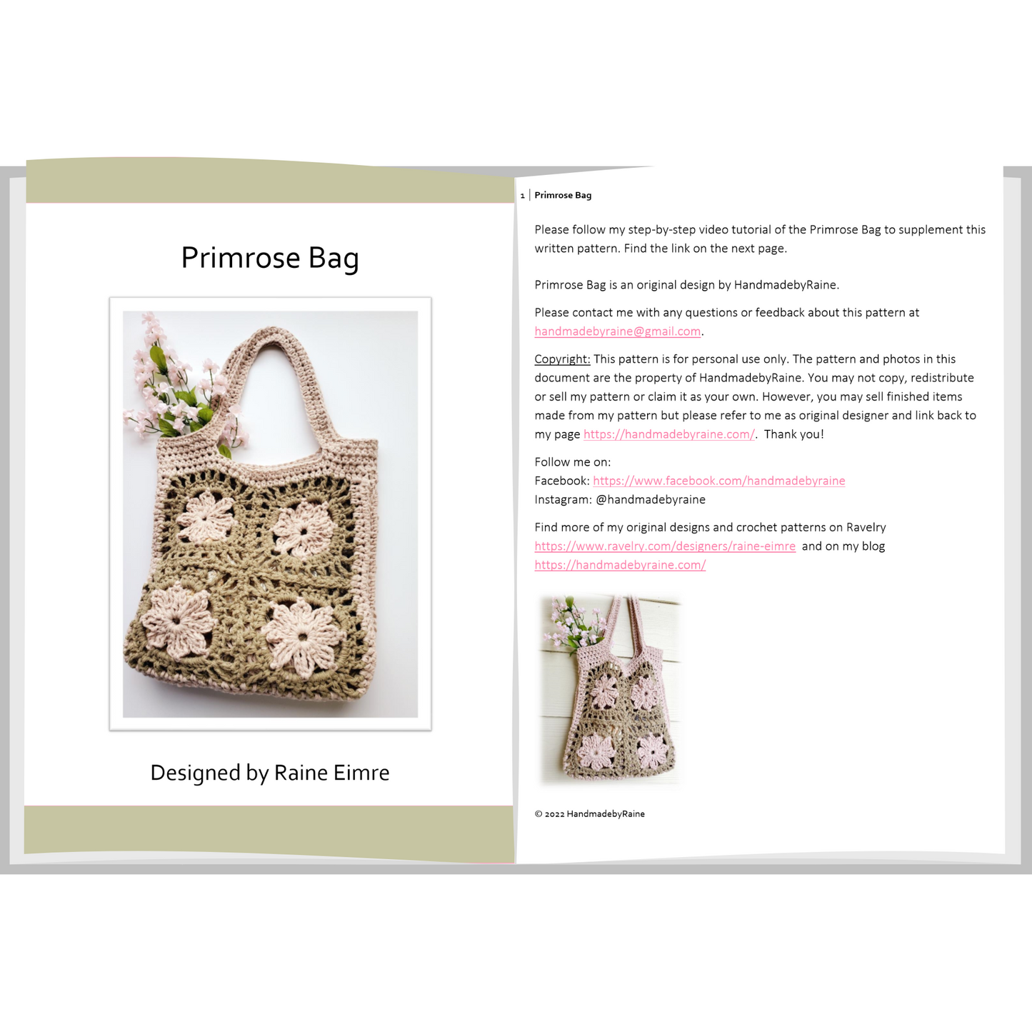 Primrose Bag PDF crochet pattern