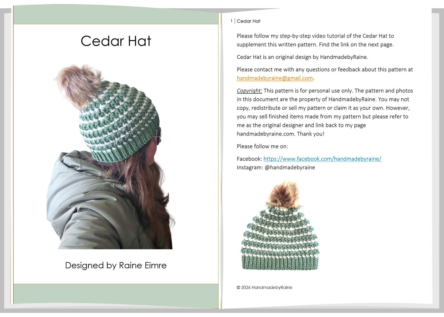 Cedar Hat PDF Crochet Pattern